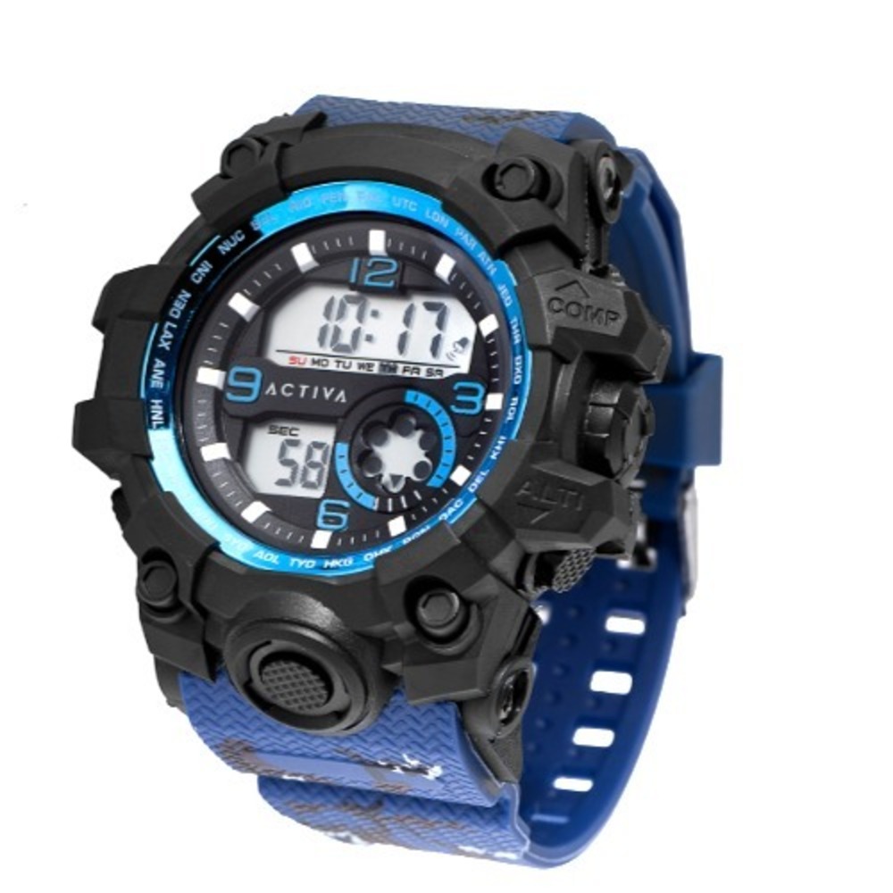 Activa Invicta Blue Camo Digital Sport Watch‎ 54mm Men